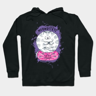 Meditation Yoga Cat Hoodie